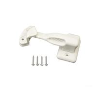 Serratura girevole per porta di roulotte, con viti, per camper, mobili per casa mobile, nero, bianco, 97 x 46 mm (bianco)