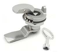 Serratura in acciaio inossidabile, 5,4 x 1,8 x 1,8 cm, cilindro triangolare, copertura impermeabile, resistente alla ruggine 304, per armadio elettrico (E)