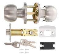 Serratura in acciaio inossidabile, serratura moderna con pomello for porta catenaccio a colonna solida, maniglia reversibile for impieghi gravosi, for porte interne, facile installazione