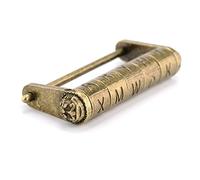 Serratura in bronzo cinese antico bronzo antico serratura a combinazione retrò con 5 lettere e lucchetto con password in lega di zinco, lucchetto per portagioie per cassetto valigia in legno (Argento)