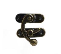 Serratura in ferro tradizionale cinese ideale per scatole di gioielli e oggetti decorativi (gancio sinistro bronzo)