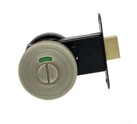 Serratura in lega di zinco con indicatore di occupazione rosso e verde, per porte del bagno o del bagno, serratura per porta privacy di lunga durata con anima in rame, (bronzo verde)
