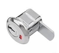 Serratura in lega per cassetti con armadio con meccanismo di sblocco cromato a 180°, chiusura a linguetta e 2 chiavi incluse, finitura a rotazione (J)