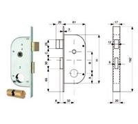 Serratura Infil. Cancelli 2 Mand. e Scr. Sep. + Quadro Cil. Tondo 2 Pezzi