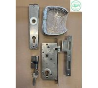 Serratura INOX con Cilindro e Maniglia Entrata 50 Foro Yale Cilindro ISEO