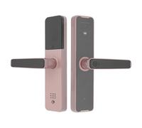 Serratura intelligente 5 in 1 - Serratura elettronica intelligente - Supporta impronte digitali, password, carte, chiavi, password temporanea - Smart Lock telecomando per porta di casa 35 - 50 mm (oro