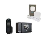 Serratura intelligente, Blocco della porta intelligente delle impronte digitali Bluetooth Wireless Access Control Lock 13.56MHz Digital Code Assistant Security(T03 add Gateway)