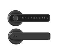 Serratura intelligente, Blocco intelligente delle impronte digitali della porta con codice password biometrico Bluetooth maniglia elettronica(Black color)