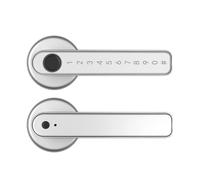 Serratura intelligente, Blocco intelligente delle impronte digitali della porta con codice password biometrico Bluetooth maniglia elettronica(Silver color)