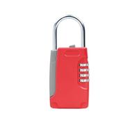 Serratura intelligente, Cassaforte A Chiave Nascosta 4 Lucchetto A Combinazione Con Password Digitale Gancio Mini Segreto In Metallo,per casa, camera da letto(Red)