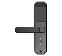 Serratura intelligente con impronta digitale, codice e chiave, 200 impronte digitali, 200 password, per porte in legno da 35 a 50 mm, nero 235 x 58 mm