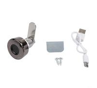 Serratura intelligente con impronta digitale ricaricabile tramite USB per schedari e cassetti con rapido riconoscimento biometrico (20 mm nero)