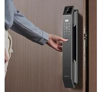 Serratura intelligente con riconoscimento facciale 3D con fotocamera, ingresso senza chiave, impronte digitali, controllo app, password, scheda IC, batteria ricaricabile, schermo interno e funzione