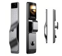 Serratura intelligente con riconoscimento facciale 3D, impronta digitale/codici di accesso/scheda IC/APP, serrature intelligenti con monitor di telecamera di sicurezza, per la sicurezza di ingresso