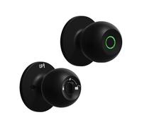 Serratura intelligente, Controllo della serratura intelligente della porta con impronta digitale biometrica, password elettronica, sicurezza, pomelli senza chiave, sblocco(Noir)