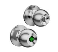 Serratura intelligente, Controllo della serratura intelligente della porta con impronta digitale biometrica, password elettronica, sicurezza, pomelli senza chiave, sblocco(Silver)