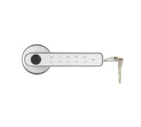 Serratura intelligente for maniglia della porta, impronta digitale, password, chiave, sblocco, alimentazione di emergenza for casa, appartamento, ufficio, Resistente alle intemperie(Silver,Regular)
