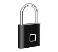 Serratura intelligente, Lucchetto intelligente con impronta digitale, lucchetti biometrici impermeabili batteria ricaricabile integrata, serratura for porta(Noir)