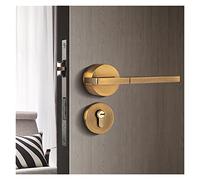 Serratura intelligente, Maniglia for porta intelligente Leva for pomello for interno esterno con serratura e chiave Camera da letto Bagno nero for magnete domestico Camera in lega di alluminio,Costru