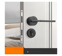 Serratura intelligente, Maniglia for porta intelligente Leva for pomello for interno esterno con serratura e chiave Camera da letto Bagno nero for magnete domestico Camera in lega di alluminio,Costru