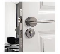Serratura intelligente, Maniglia for porta intelligente Leva for pomello for interno esterno con serratura e chiave Camera da letto Bagno nero for magnete domestico Camera in lega di alluminio,Costru