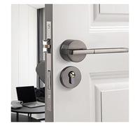 Serratura intelligente, Maniglia for porta intelligente Leva for pomello for interno esterno con serratura e chiave Camera da letto Bagno nero for magnete domestico Camera in lega di alluminio,Costru