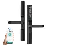 Serratura Intelligente, Maniglia for serratura intelligente impermeabile IP65 Serratura for porta con impronta digitale biometrica ultrasottile Controllo remoto con app gratuita,Sicurezza robusta(459