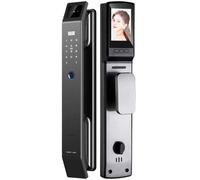 Serratura intelligente per porta d'ingresso con fotocamera HD e schermo interno, biometrico, controllo app, batteria ricaricabile, ingresso senza chiave per casa, ufficio, hotel
