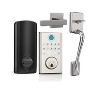 Serratura intelligente per porte, Smart Keyless Entry Door lock Pull Handle Set Knob Digital Fingerprint Locks For Security Home Office Hotel Furniture(Silver Lock Handles)