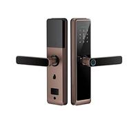 Serratura intelligente per porte, Tuya Biometrico Fingerprint Door Lock Digital Smart Electronics Door Lock Password App Entry Door Lock for la casa(240x22(3585),Rosegold)