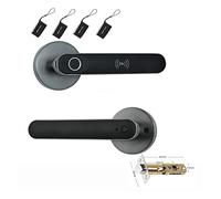 Serratura intelligente, Serratura for porta con impronta digitale for camera da letto Porta biometrica Maniglia serratura a pomello Tuya Keyless Smart Electric Security Locks,Costruita per durare(310