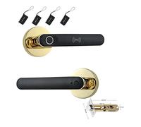Serratura intelligente, Serratura for porta con impronta digitale for camera da letto Porta biometrica Maniglia serratura a pomello Tuya Keyless Smart Electric Security Locks,Costruita per durare(310