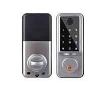 Serratura Intelligente, Serrature intelligenti con catenaccio impermeabile for app Bluetooth domestica Impronta digitale biometrica Blocco porta di ingresso tastiera(Silver)