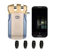 Serratura intelligente, Smart Lock, APP Wireless Telecomando Porta Elettronica Senza Chiave Telefono Invisibile Per La Parte Anteriore,Per Cassetto, Armadietto(Gold-Graffiti Bluetooth)