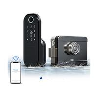 Serratura Intelligente Smart Lock impermeabile for cancello esterno Keyless Electric Rim Double Sided Fingerprint Reader con app Ttlock(Single side)