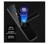 Serratura intelligente, Smart Lock, Porta Elettronica Con Impronta Digitale Biometrica/Card Password Sblocco Chiave/Sedia Di Emergenza USB Per D'ingresso,Per Cassetto, Armadietto(Black graffiti)