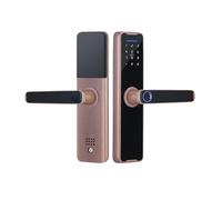 Serratura intelligente, Smart Lock, Scheda Elettronica Con Impronta Digitale Biometrica Bluetooth Per Lo Sblocco Remoto Della Porta D'ingresso,per casa, camera da letto, hotel(Red antique)