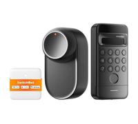 Serratura Intelligente SwitchBot Lock Ultra Vision Combo WiFi Bluetooth Apertura con Riconoscimento Facciale Impronta Digitale Codice PIN Compatibile con Alexa Google Home HomeKit Matter