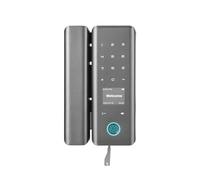 Serratura Intelligente Tuya Smart Finrprint Card Password NFC Blocco Automatico Con Chiave For Porta Scorrevole Push In Vetro Cornice Senza Telaio For Home Office(Tuya Type C)