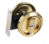 Serratura invisibile in acciaio inossidabile 304, per serratura ad anello, design antifurto e silenzioso, per porte in metallo e legno, larghezza porta 35-50 mm (oro)