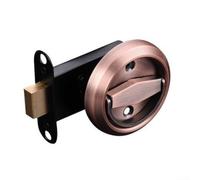 Serratura invisibile in acciaio inox per armadi, porte scorrevoli e mobili in legno, con azionamento su un solo lato e chiavistello in rame (rame rosso)