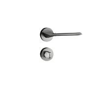 Serratura invisibile su un solo lato in lega di zinco divisa porta in legno porta camera interna maniglia camera da letto serratura nascosta serratura nascosta(Type B steel gray)