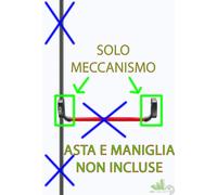 SERRATURA ISEO MECCANISMO APERTURA ANTIPANICO SICUREZZA PORTA 132xH252 REVERSIBI