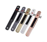 Serratura laterale scorrevole in lega di zinco e singolo per bullone Having Up Plus Down Slide Switch Viti antiruggine Vetro Balcone Include porte per porta resistente all'umidità (nero)