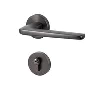 Serratura magnetica for camera da letto interna in lega di zinco nera, serratura magnetica divisa for porta in legno silenziosa, maniglia for porta(Black Nickel Magnetic Style)