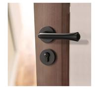 Serratura magnetica for porta interna Camera da letto Nordic Black Split Bagno Semplice Serratura for porta della stanza Serratura for porta in legno massello silenziosa(Noir,Silent lock body)