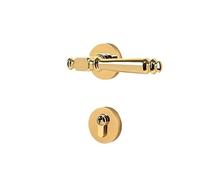 Serratura magnetica for porta interna in ottone Serratura for porta americana Split Room Maniglia for porta in ottone massiccio Porta in legno massiccio(Gold)