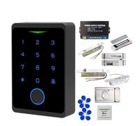 Serratura Magnetica Kit di controllo accessi biometrico for impronte digitali Kit serratura intelligente for porta Apri cancello elettronico Set porta elettromagnetica(Kit-K with power)