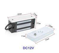 Serratura magnetica per porta Di tenuta della serratura magnetica elettromagnetica della porta singola DC12V 24V 60Kg/100Lbs for la porta di vetro senza telaio(12V)