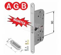SERRATURA MAGNETICA POLARIS 2XT PER PORTE AGB DISTANZA 90 FORO CHAVE CROMO SATI